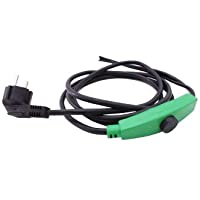 Cerres Cable calefactor anticongelante con termostato de botón- calefacción de plantas- 1 - 48 m- 230 V- impermeable…